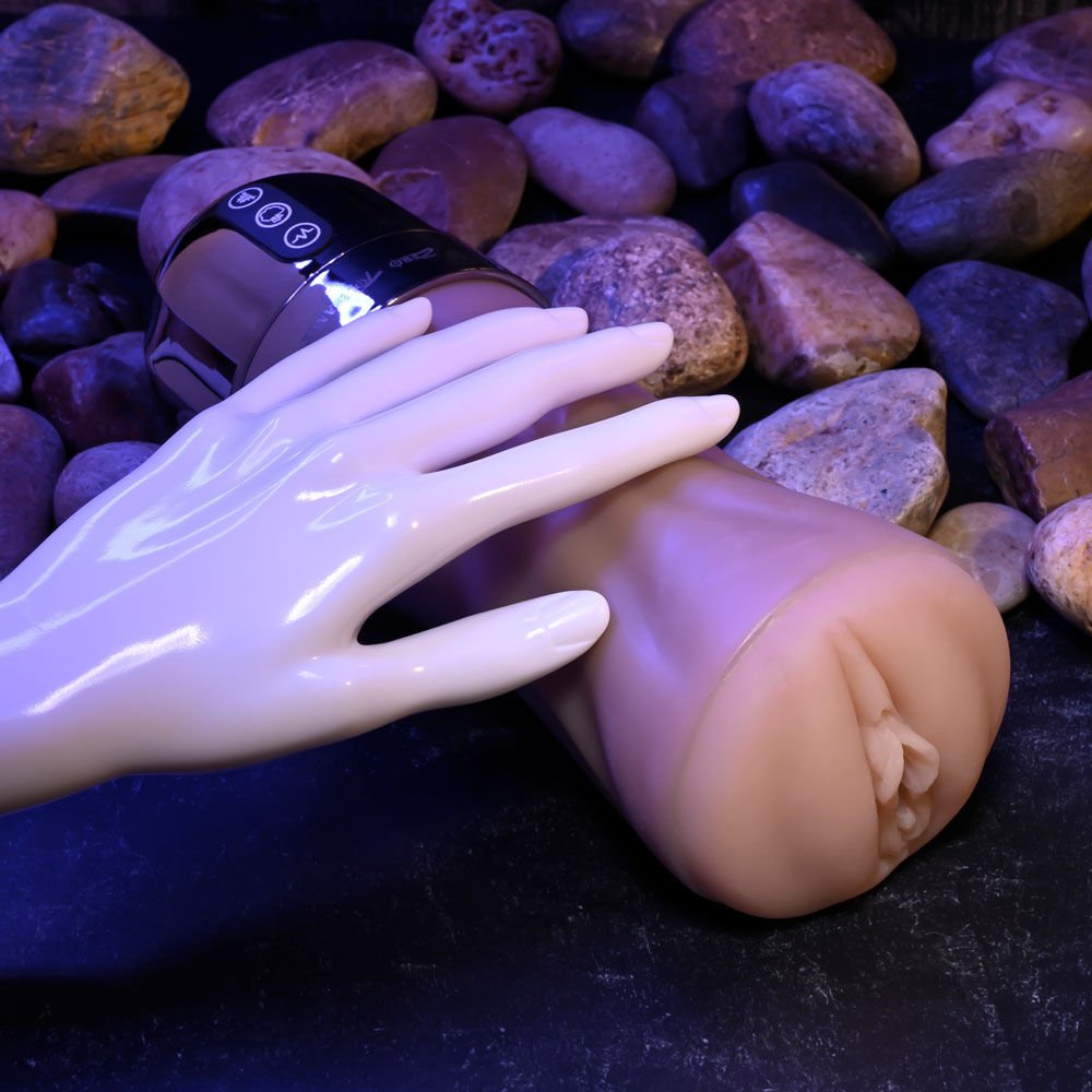 Zero tolerance - tight lipped - light - vibrating pocket pussy, with hand for size | Flirty Bay